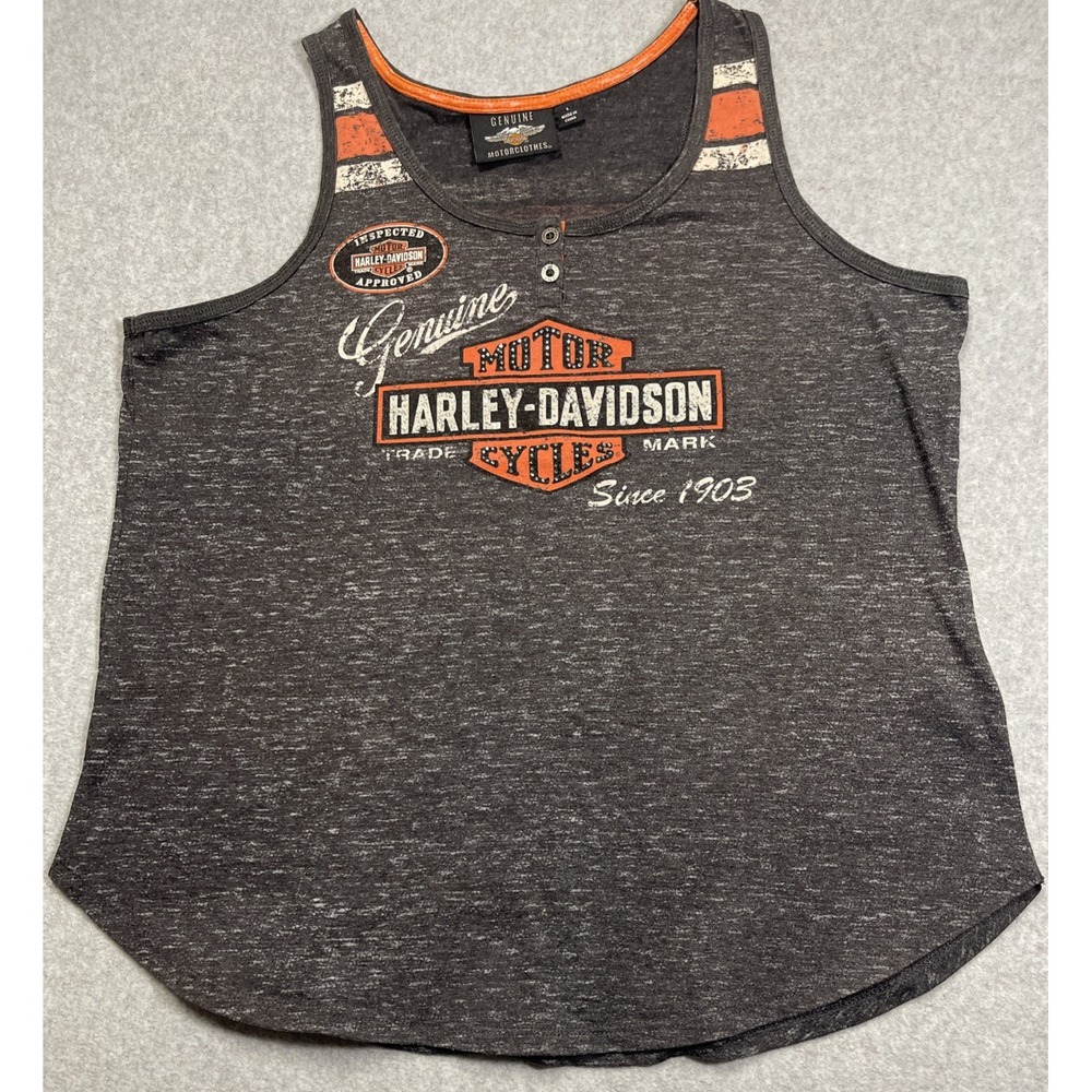 Harley Davidson Womens L Genuine Oil Can Tank Top 99069-18VW Motorcycle Biker